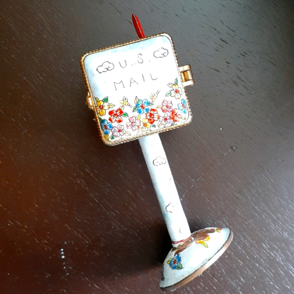 Vintage Postage Metal Mailbox Dispenser